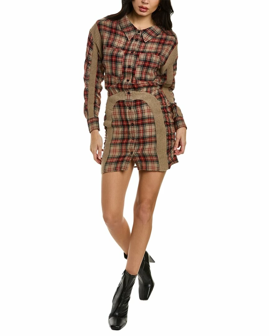 Promo 🛒 Stella McCartney Wren Wool 👚 Shirtdress for 👩 women ❤️ 3 Promo 🛒 Stella McCartney Wren Wool 👚 Shirtdress for 👩 women ❤️