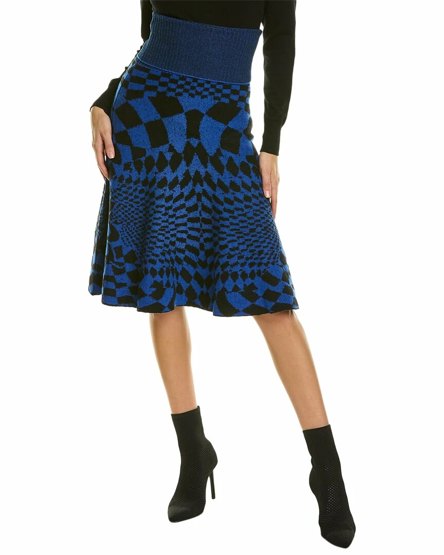 Outlet 😉 Stella McCartney Geometric Wool-Blend A-Line 👗 Skirt for 👩 women 👏 3 Outlet 😉 Stella McCartney Geometric Wool-Blend A-Line 👗 Skirt for 👩 women 👏
