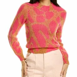 Outlet 🥰 Stella McCartney Animal Big Leopard Wool-Blend Jumper for 👩 women ⭐