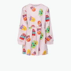 Budget 🌟 Stella Mccartney 👧 Girls - Ice Lollies Cotton Sweat 👗 Dress in Pink for kids 🛒