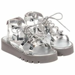 Best deal ๐ Stella Mccartney Kids - ๐ง Girls Stars ๐ฉด Sandal In Silver ๐ฅฐ