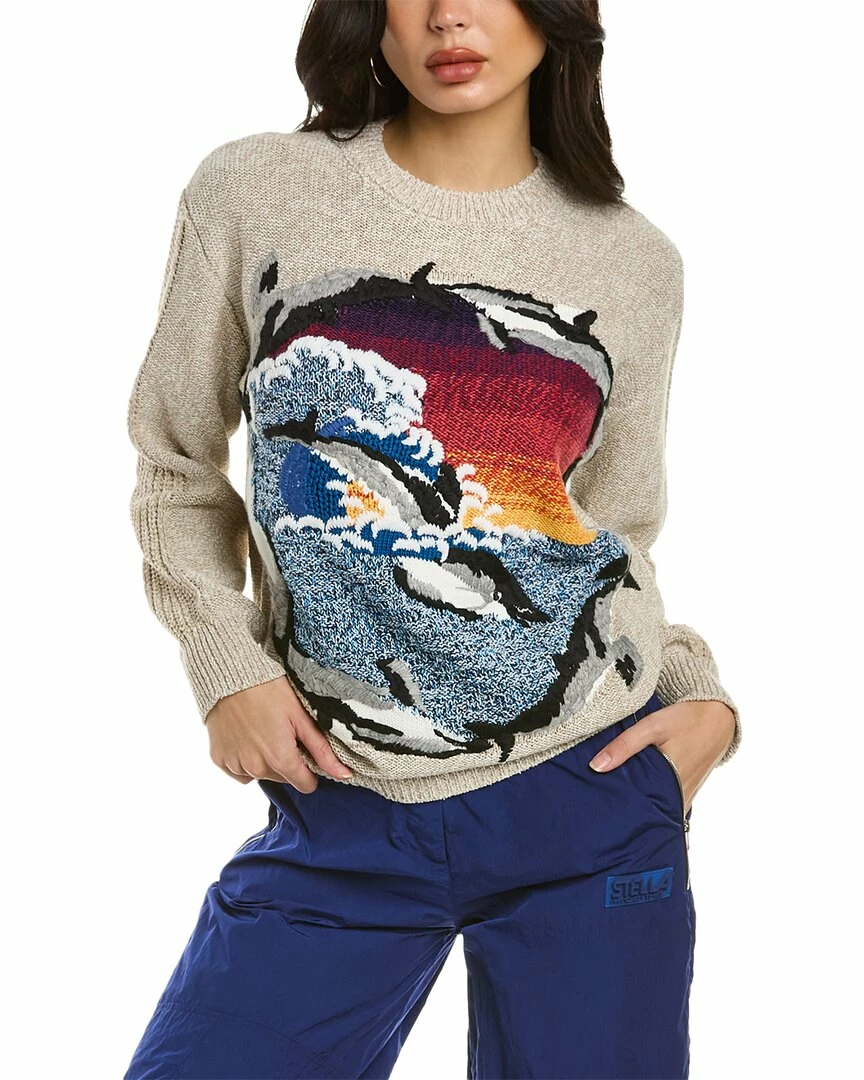 Best Pirce 👍 Stella McCartney Intarsio Linen-Blend Jumper for 👩 women 👍 3 Best Pirce 👍 Stella McCartney Intarsio Linen-Blend Jumper for 👩 women 👍