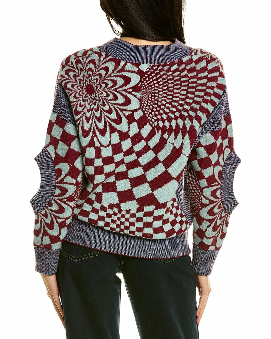 Discount 👍 Stella McCartney Geometric Wool-Blend Cardigan for 👩 women ⌛ 4 Discount 👍 Stella McCartney Geometric Wool-Blend Cardigan for 👩 women ⌛ - Image 2