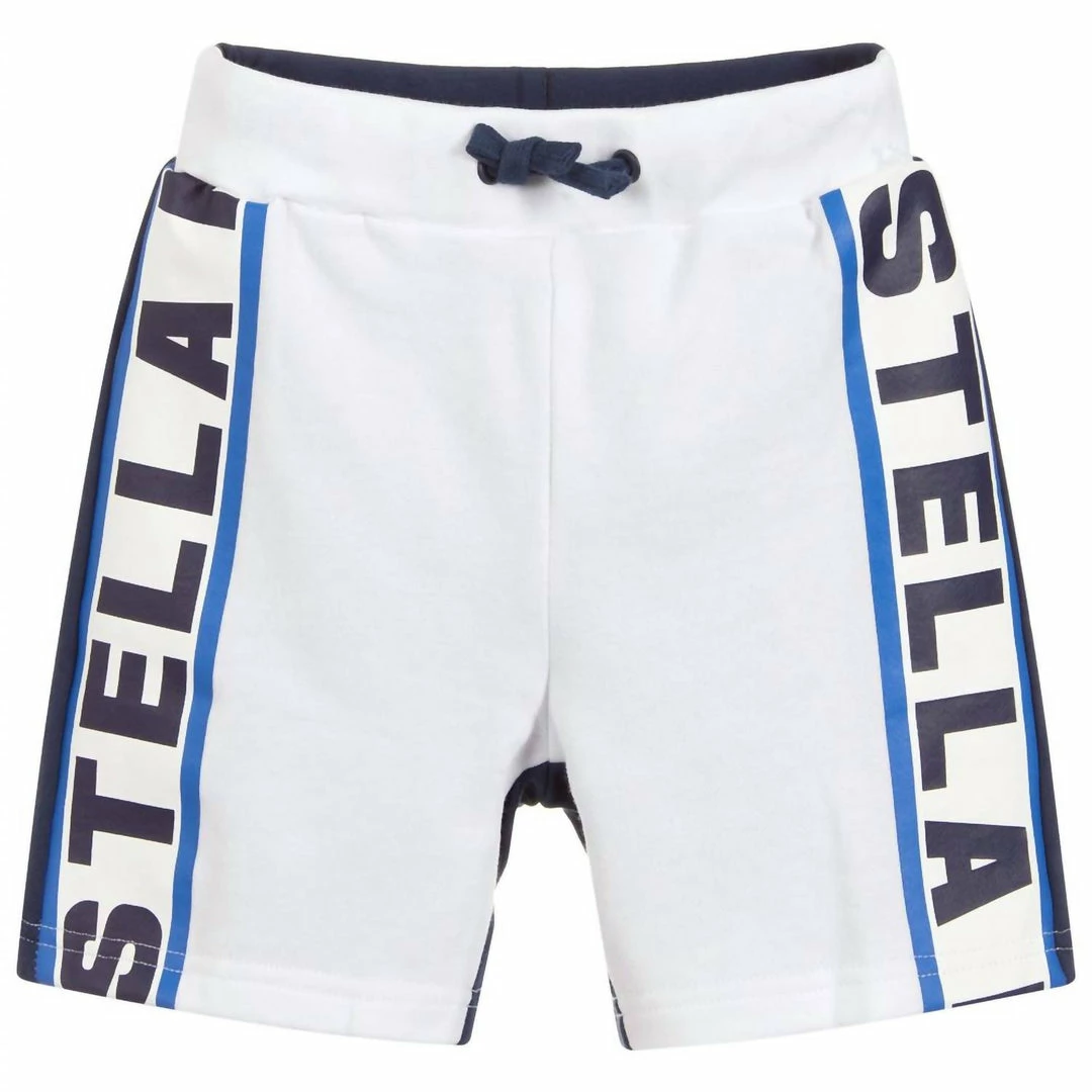 Promo ๐ Stella Mccartney Kids - Cotton Jersey Short In White Multi ๐ 3 Promo ๐ Stella Mccartney Kids - Cotton Jersey Short In White Multi ๐