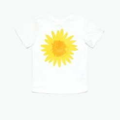 Outlet 🌟 Stella Mccartney 👧 Girls - Sunflower Cotton Jersey Tee in White for kids 🌟