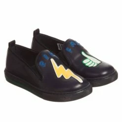 Hot Sale 💯 Stella Mccartney Kids - Boys Leo Ride & Fast 👟 Shoes In Black 😀